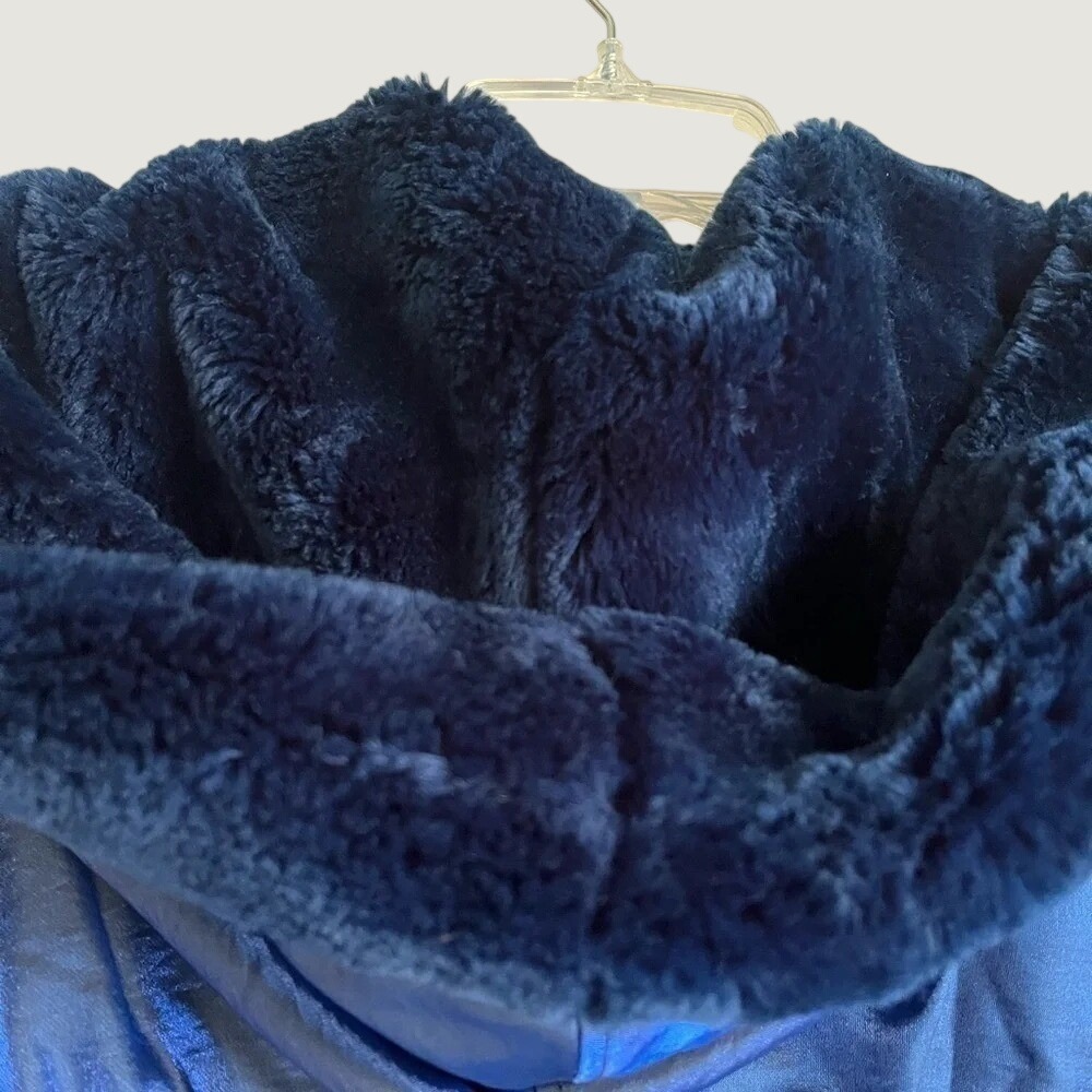 NILS Hooded Ski Jacket Vintage Womens 12 Iridescent Blue Retro Snow Winter Warm - Picture 4 of 13